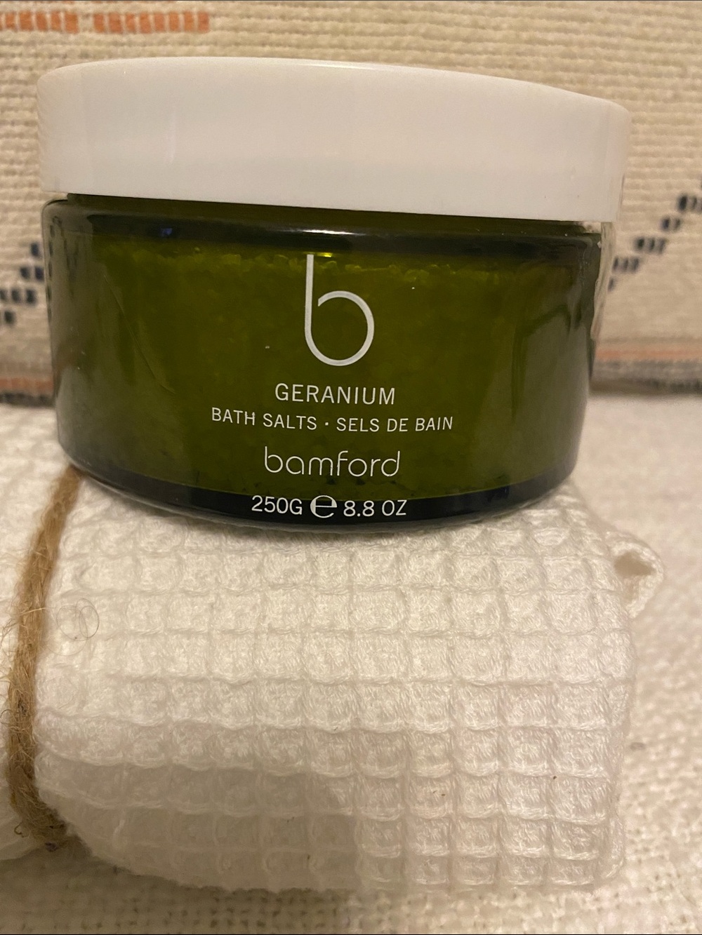 NWT Bamford Geranium Bath Salts 250g Luxury Organic Spa